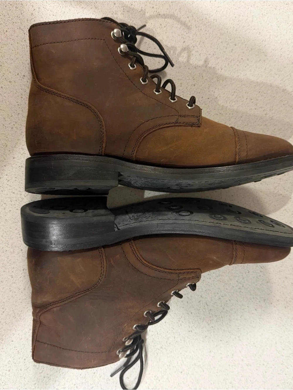 Thursday Boot Co Captain Lace Up Boots Womens 9 Brown Leather Lace Up